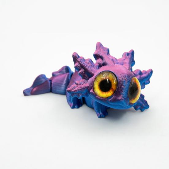 3D Printed Salamander Figurine Movable Joints Salamander Figure Articulated Animal Model Fidget Toy Home Office Desktop Decoration Ornament