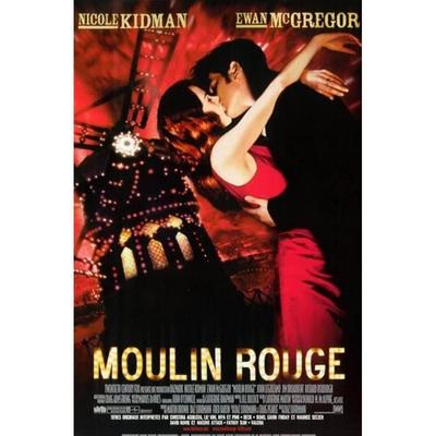 MOULIN ROUGE Cartaz de Cinema Original Enrolado Pequeno formato 53x40cm Cartaz de Filme Nicole Kidman