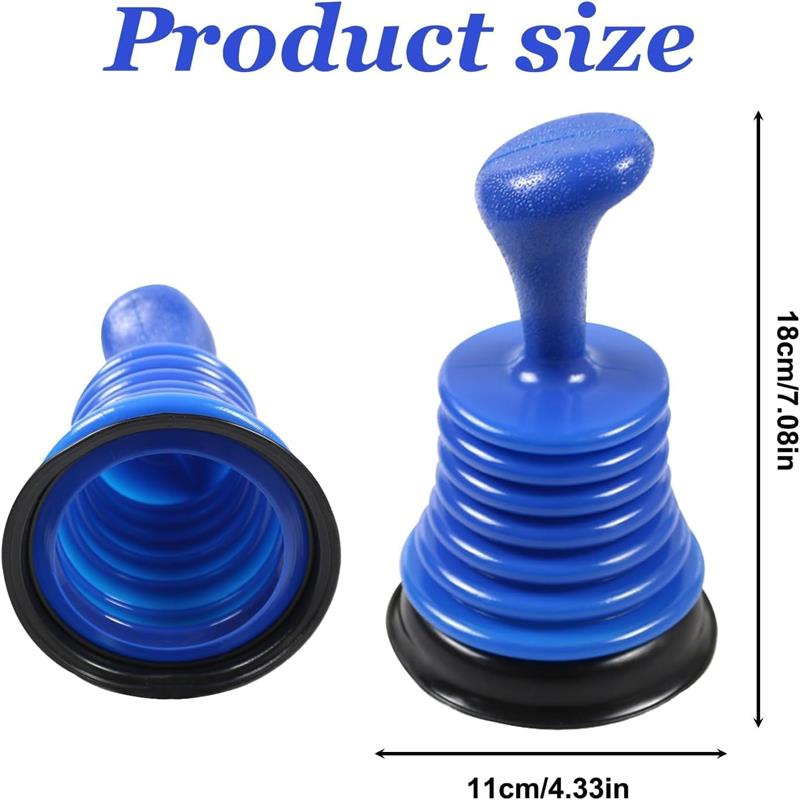 Compact Drain Plunger for Quick and Easy Clog Removal in Sinks, Bathtubs, and Small Drains