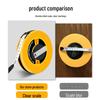 Precision Leather-Cased Fiber Measuring Tape: 10m to 100m for Industrial Surveying