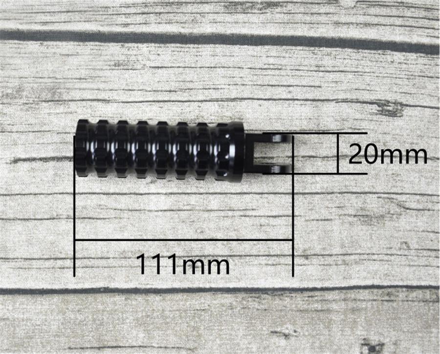 2PCS Retro Vintage Motorcycle Motorcycle Modification Bright Black Plaid Front of the Foot Pedal