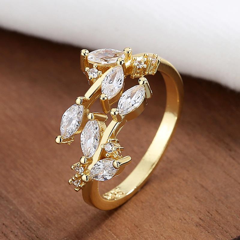 Copper Ring Classics Zircon For Women Luxury Shining Beautiful Ring Fashion Wedding Party Women Jewelry