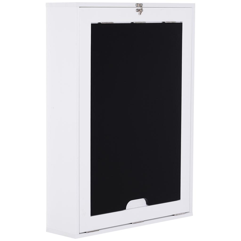 Folding Wall Mounted Drop Leaf Table Convertible Wall Table With Chalkboard And Storage Shelf Multifunctional Floating Desk For Home Office White