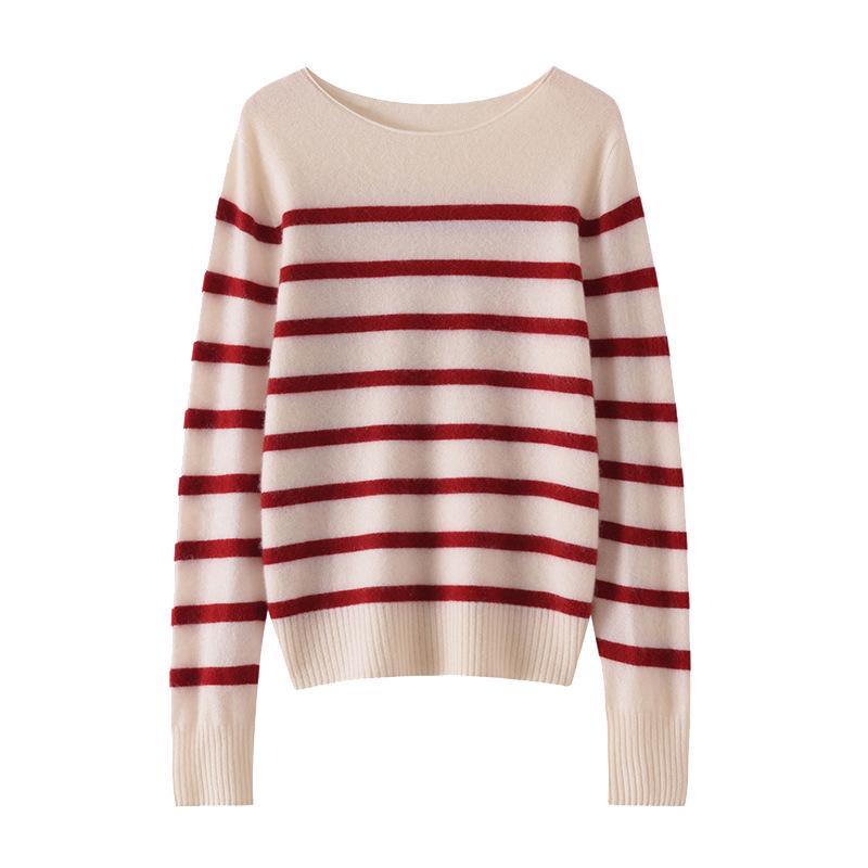2026 Lokasha Women's Seamless Cashmere One-Piece Sweater, Round Neck Pullover, Base Layer, Autumn/Winter Knitwear.