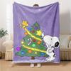 Snoopy Christmas Tree Blanket Soft Throw Blanket For Home Bedroom Bed Sofa Travel Office Solid Christmas Blanket