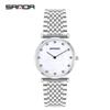 Sanda Women's Stylish Diamond Roman Numeral Waterproof Steel Band Watch
