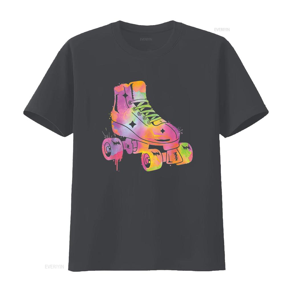 Mens Roller Skater Rollerskate Girls Skating Kids T Shirt Black Vintage Washed Unisex Graphic Slightly Designer Clothes
