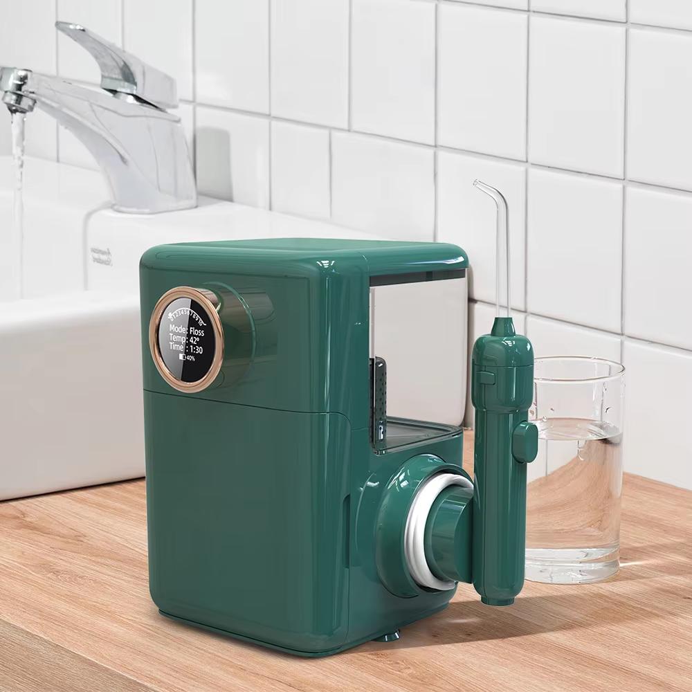 

900 мл электрический ирригатор для полости рта 5 шт. насадок стоматологическая ирригатор для полости рта гигиена полости рта класс водонепроницаемости IPX5 регулируемый импульс давления воды