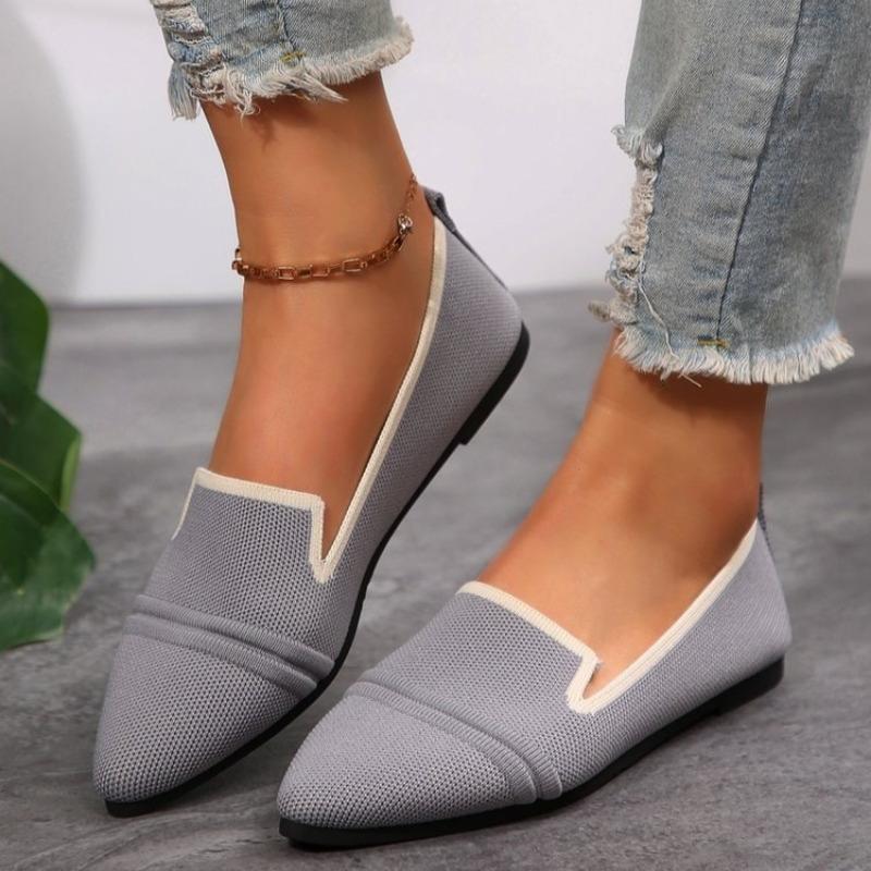 Fashion Women Sneakers Loafers Shoes Ballet Flats Pointed Toe Barefoot Slip-on Casual Low Heel Luxury Brand Women Shoes Zapatos Mujer