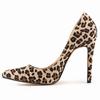 Women Pumps Classic 11cm Sexy Leopard Flock Pointed Toe High Heels Women Lady Pumps Velvet Spring Party Wedding Shoes Large Size Shoe