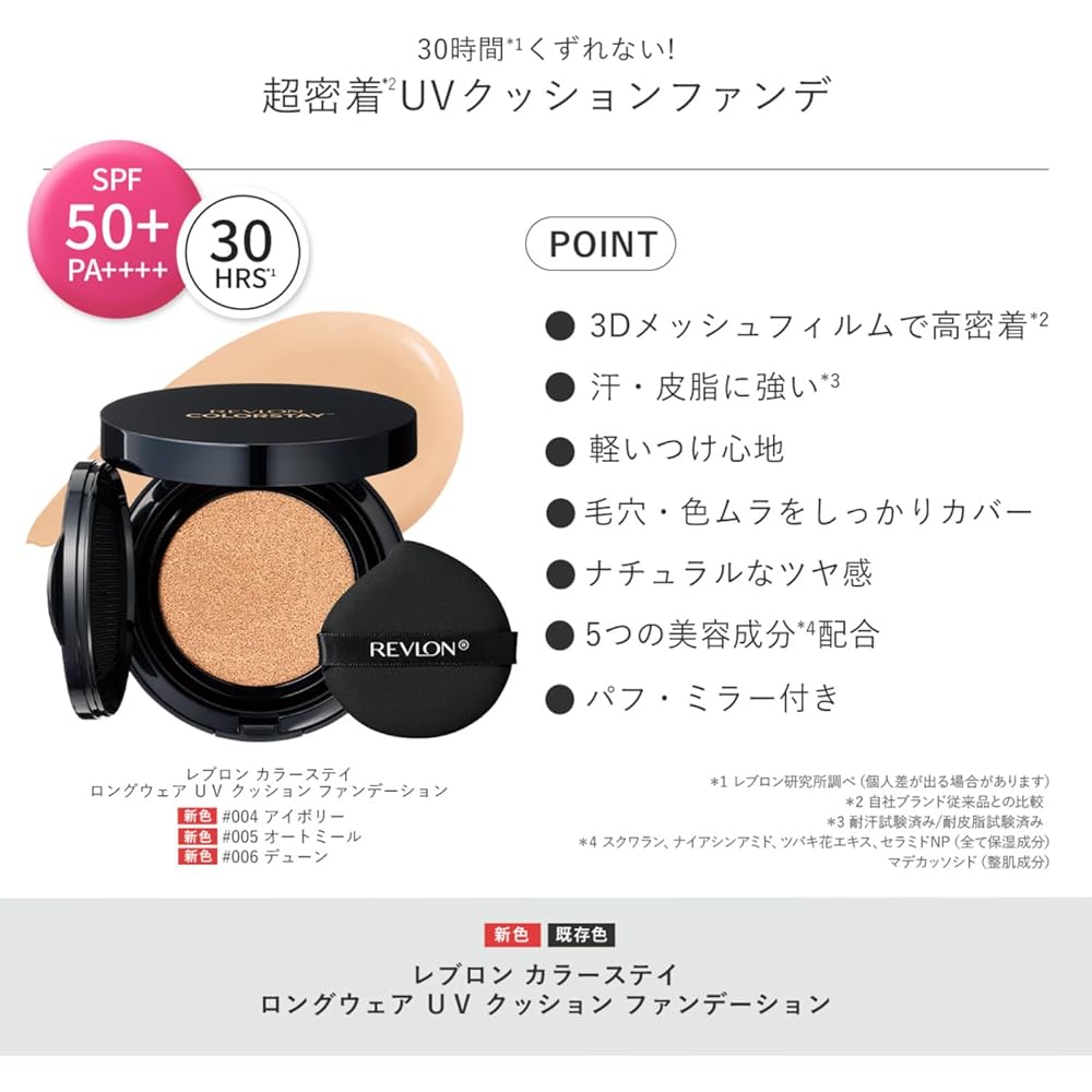 Revlon ColorStay Longwear UV Cushion Foundation 006 Dune SPF50+ 12.5g Hydrating Coverage Radiant Finish