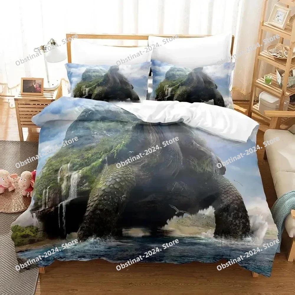 3D Print World Turtles Turtle Island Bedding Set Duvet Cover Bed Set Quilt Cover Pillowcase Comforter king Queen Size Boys Adult