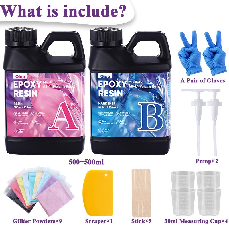 Ultra Clear Fast-Drying Epoxy Resin– 1:1 Ratio, Heat Resistant Resin for Resin Crafts, Wooden Countertops & Creative Projects