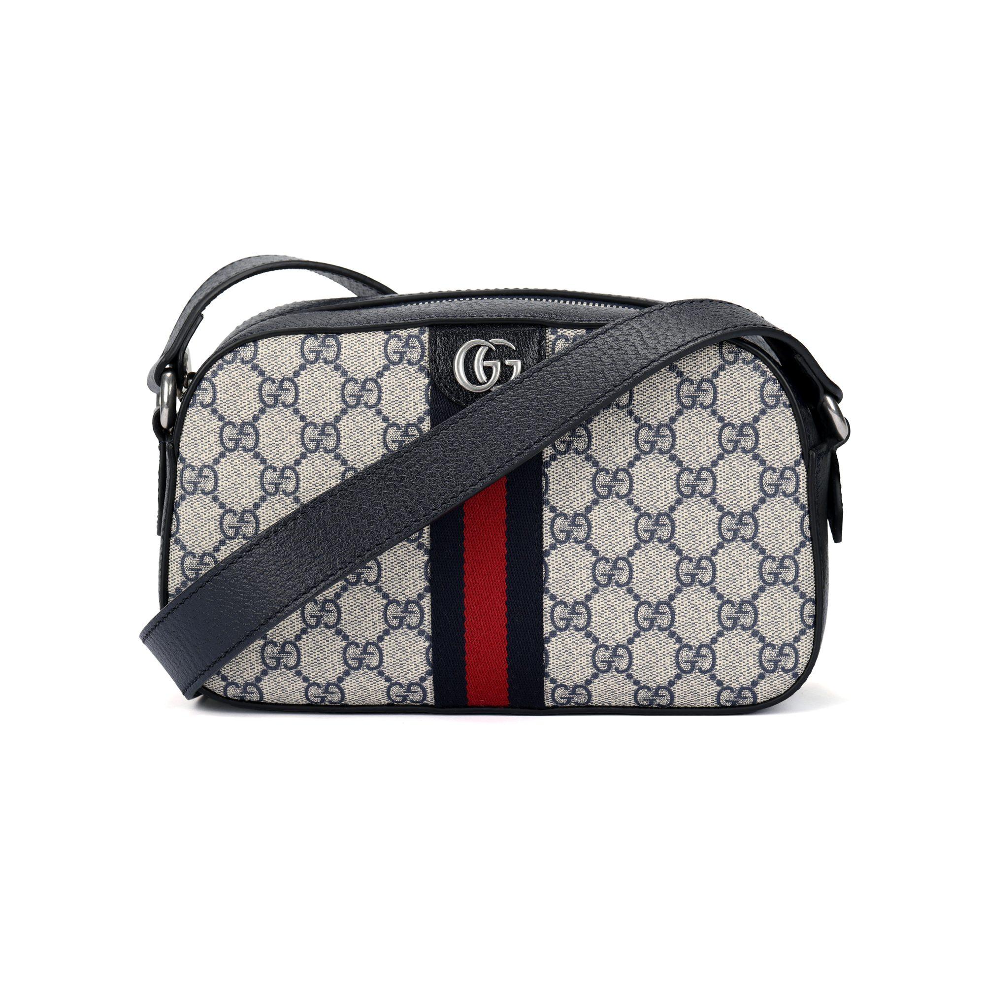GUCCI Ophidia Small Shoulder Bag Beige/Blue