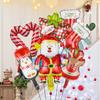8pcs Mini Christmas Old Man Elk Snowman Foil Balloons, Christmas Decorations New Year Party Christmas Tree Home Decoration
