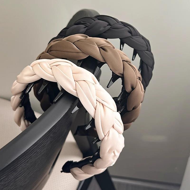 Vysoká vlnitá spona do vlasů Ultra-wide pro ženy Nový styl, Vysoce kvalitní a elegantní Nadýchaná čelenka na mytí vlasů Pokrývka hlavy