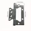 4pcs of heavy-duty silent thickened stainless steel door hinges - high load-bearing capacity supports 360° rotation,Sleek Design