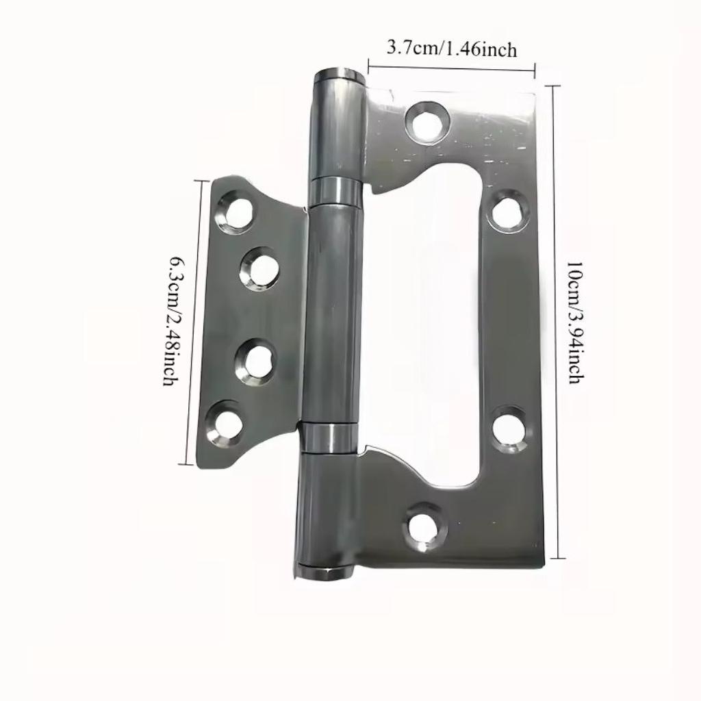4pcs of heavy-duty silent thickened stainless steel door hinges - high load-bearing capacity supports 360° rotation,Sleek Design