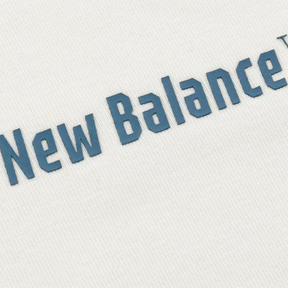 New Balance T Shirts Women's Ivory White Crew Neck Moderate Straight Fit NEF29772-IV