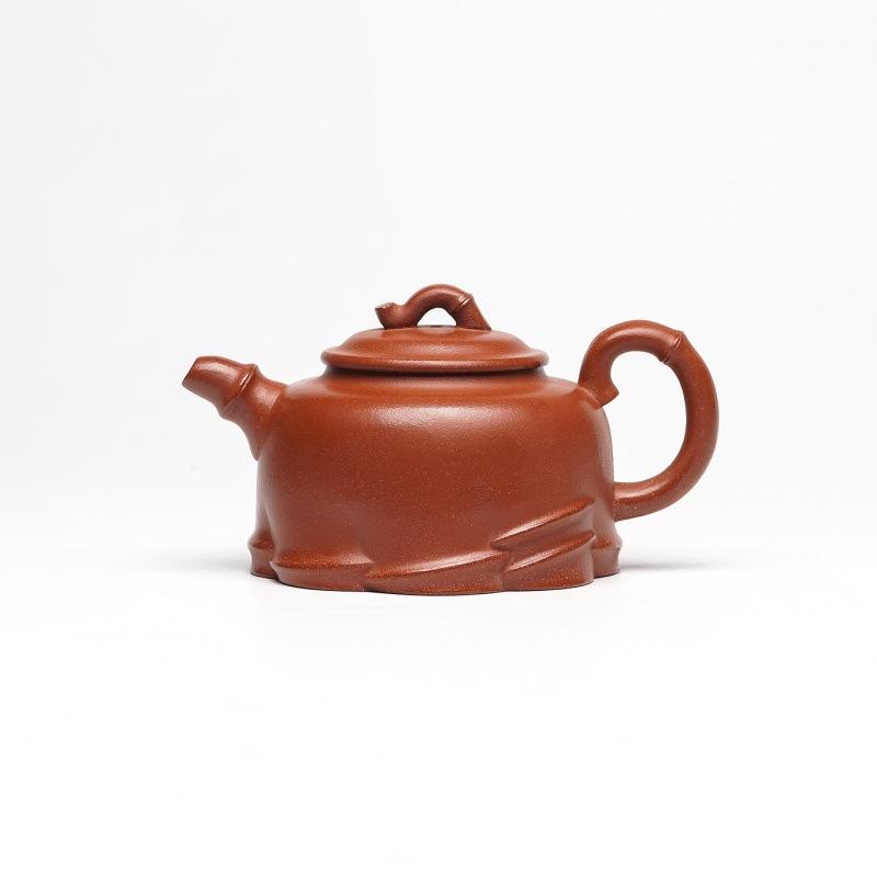 111ml Elegant Yixing Purple Clay Teapots Handmade Oblique Bamboo Pot Raw Ore Downhill Mud Kettle Chinese Zisha Teaset Accessorie