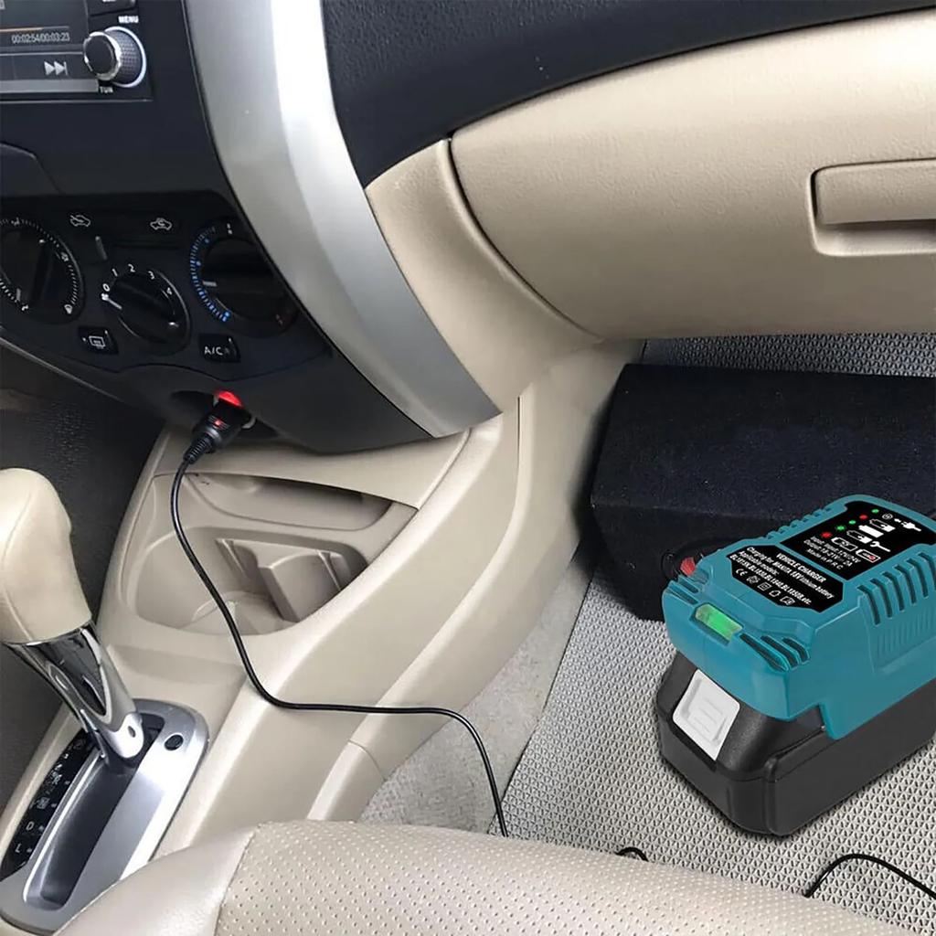DC 12V/24V Li-Ionen-Akku Mini Kompaktes Autoladegerät Zigarettenanzünderstecker Mit LED Für Makita 18V LXT Akku BL1860 BL1830