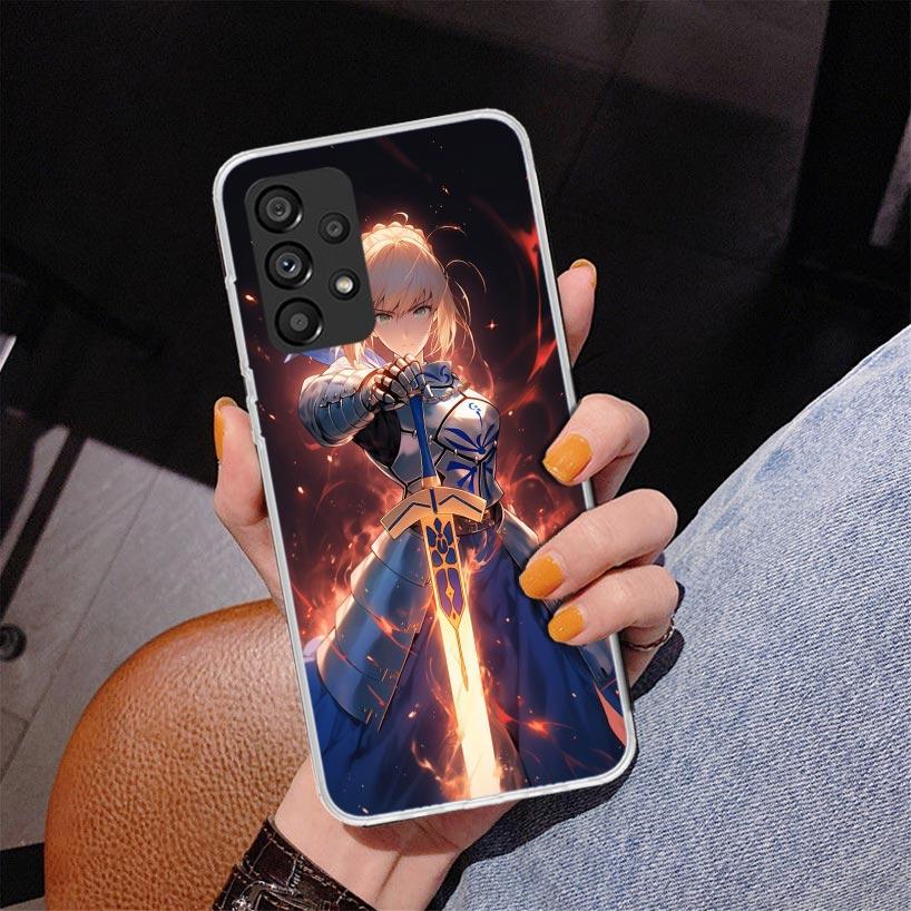 

Fate Zero Stay Night Saber Phone Case For Samsung Galaxy A52 A32 A22 A12 A51 A31 A50S A30S A20S A10S Note 20 Ultra 10 Plus S10 A Samsung A51 4G