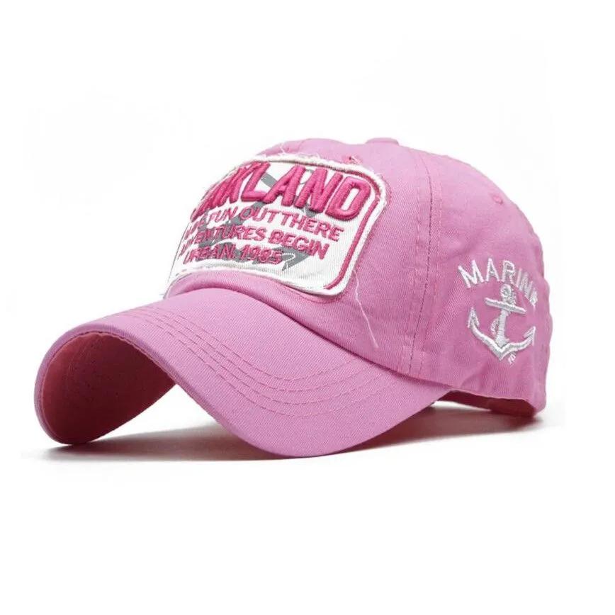 Unisex Washed Cotton Baseball Cap - Multi-Color Letter Embroidered Hat, Fashion Trendy Summer Sun Cap