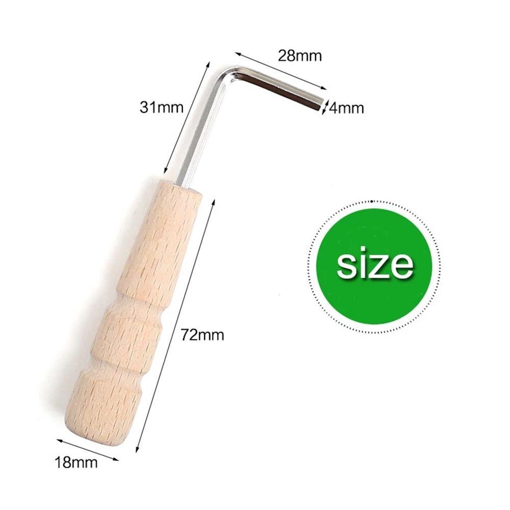 Wooden Handle Guitar Neck Guitar Tool With Allen Key Guitar Wrench Hex Wrench Curvature Of Guitar