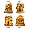 Christmas Snow House, Home Decor Resin House Figurine Village Scene for Holiday