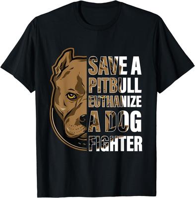 Einen Pitbull retten einen Hundekämpfer einschläfern Pitbull Männer Frauen Geschenk Unisex T-Shirt
