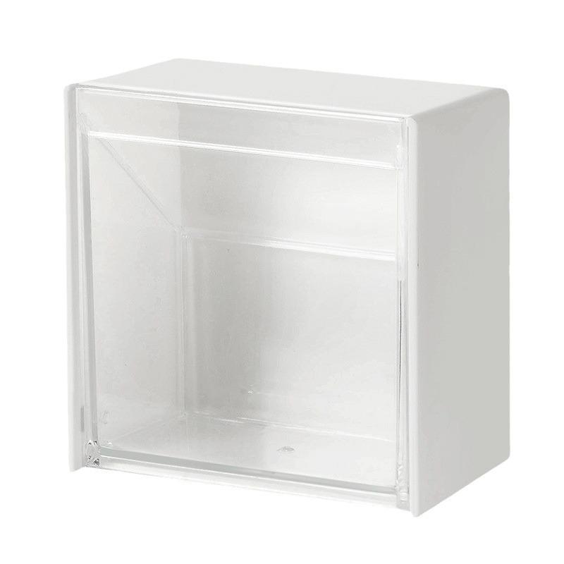 

1PC Bathroom Wall-mounted Clamshell Storage Box, Free Punching Storage Box, Cotton Pad, Cotton Swab, Headband, Lipstick Storage Box. белый