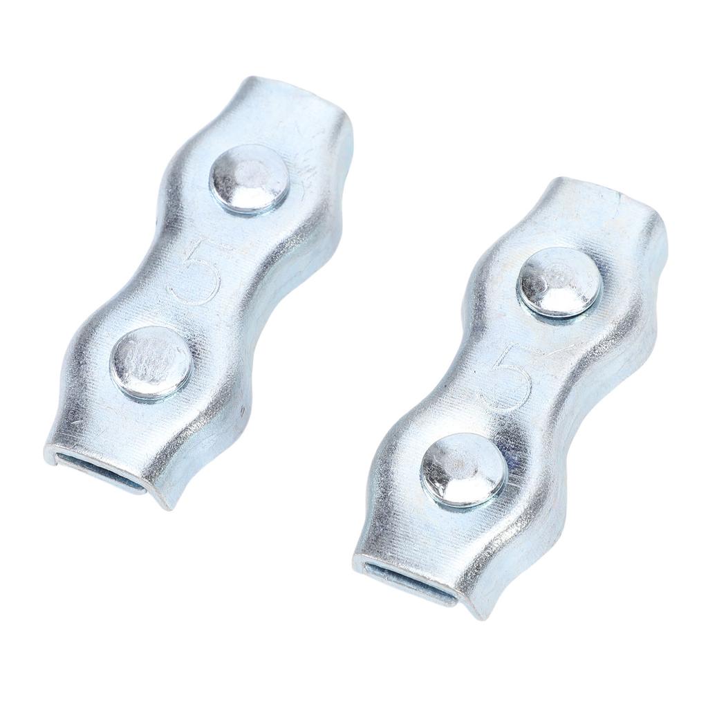 25PCS M5 PE Rope Connectors with 2 Silicone Copper Wires Galvanized Steel Polyethylene Cord Connector for Electric