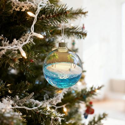 Adornos Navideños de Bolas Deportivas Adorno de Bola de Nieve 3D con Microescenas Temáticas Deportivas Bola Colgante de Plástico Transparente para Árbol de Navidad Decoración del Hogar
