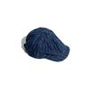 Washed cotton denim, artistic striped, eight-panel newsboy cap, unisex, British-style forward cap