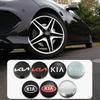 4 Stück 56mm Auto Aluminiumfelgenaufkleber für Carnival Niro EV9 K8 Forte Cerato Sportage Ray EV Telluride Felgenmittekappen