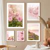 Pink Rose Orchid Sakura Crown Flower Canvas Painting Nordic Posters And Prints Wall Art Pictures For Living Room Home Decor