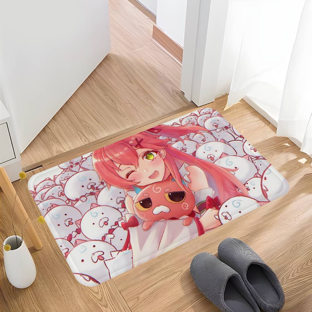 Popular Virtual S-Sakura M-Miko Floor Mat Retro Multiple Choice Living Room Kitchen Rug Non-Slip Modern Home Decor