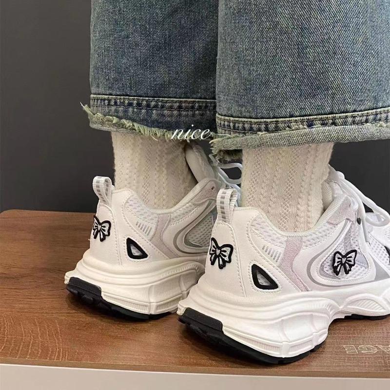 Platform shoes women's shoes autumn new sports shoes four seasons mesh casual comfortable soft-soled white shoes