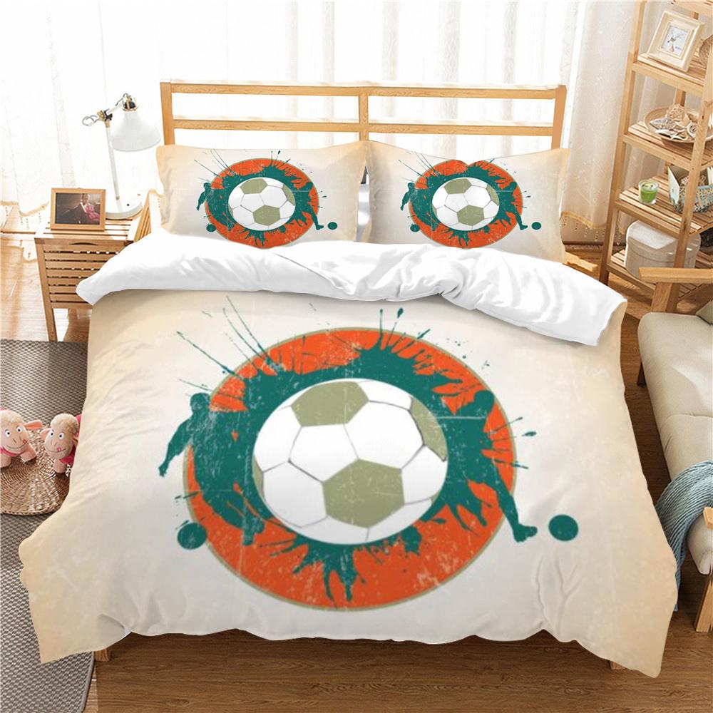 Hot Sell Football Bedding Cover Suit Cool Pattern Home Textiles Bed Set Duvet Cover Set Luxury Cover Set King Size Quilt Cover