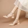Fashion Comemore Women High Heels Sandals  New Summer Fashion Office High Heels Shoes High Quality Luxury Designer Wedding Sandals Women