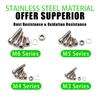 460pcs - M3 M4 M5 M6 Socket Head Cap Screws, Stainless Steel Socket Head Cap Screws, Nuts and Washers Set, for Home DIY Repairs.