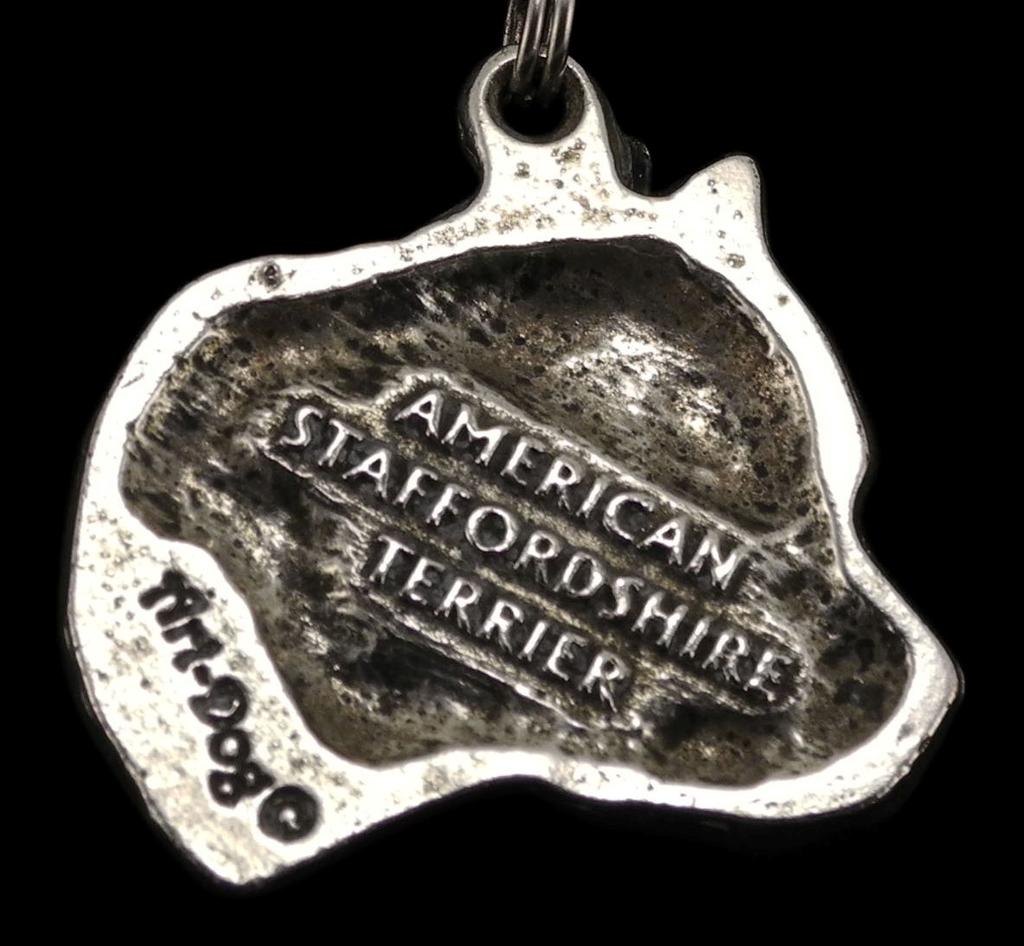 American Staffordshire Terrier, Amstaff II - Dog Necklace In Gift Box, Silver-plated Locket for Dog Fan, Striking Pendant by Art-Dog Brand
