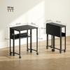 63 Cm Drop Leaf Writing Work Desk - Black