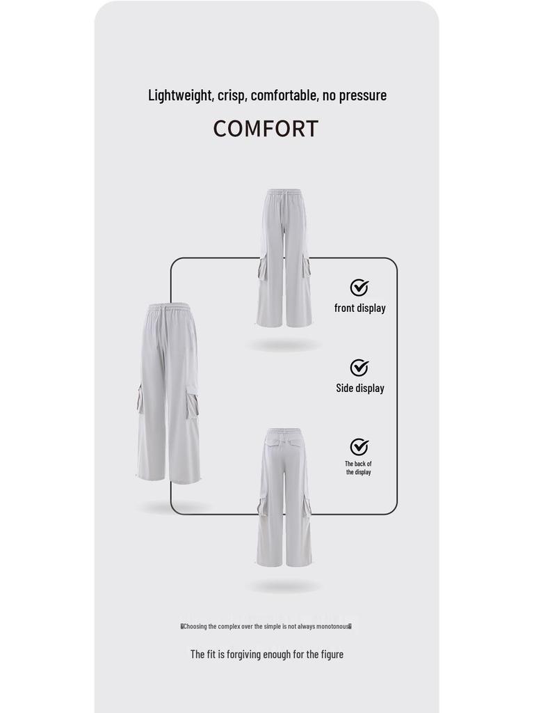 Women's Quick Dry UV Protection Casual Cargo Pants - Mid-Waist Summer Style