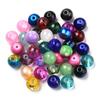 1bag Mixed Style & Mixed Color Round Spray Painted Glass Beads 8mm Hole: 1.5mm About 200pcs/bag