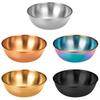 Seasoning Bowl Solid Color Sturdy Stainless Steel Round Dipping Bowl Mini Appetizer Plate for Restaurant