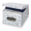 Boîte de rangement - Domopak - 916060 - Gris et Blanc - Rectangulaire - PVC et Carton