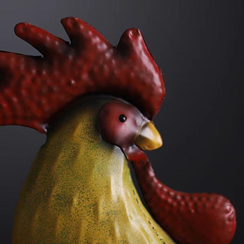 Cross Over for European Iron Art Creative Home Rooster Decoration Outdoor Garden Rooster Decoration Metal Home Accessories
