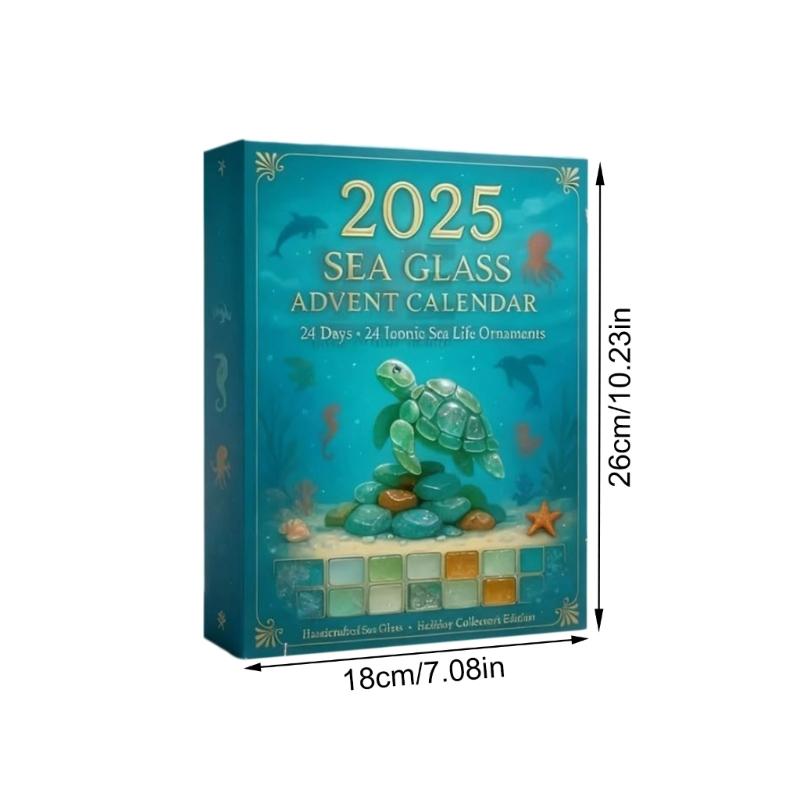 Collectible Marine Life Acrylic Pendant Ornament Christmas Tree Hanging Decoration Advent Calendar Set