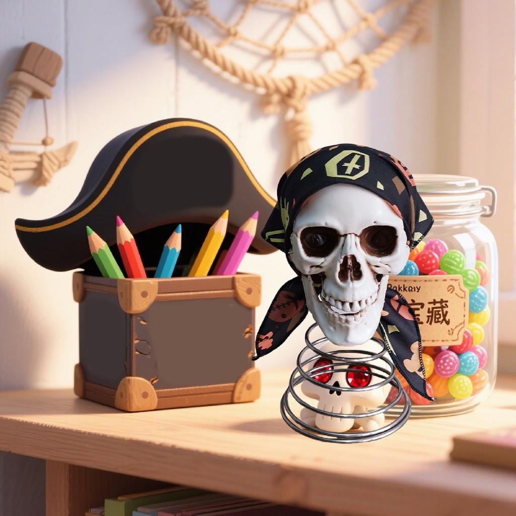 Gothic Spring Skulls Tree Top Decoration With Halloween Party Decoration And Festive Desktop Decoration